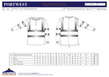 Блуза поло пике, S277 ORR HI-VIS, от PORTWEST, с дълъг ръкав | Работни облекла