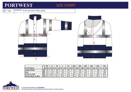 Яке, S467 OBR HI-VIS TRAFFIC, от PORTWEST | Работни облекла