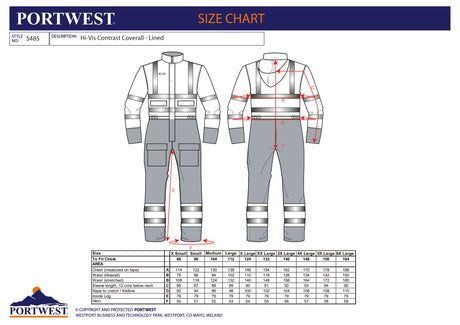 Гащеризон, S485 ONR HI-VIS, от PORTWEST, контрастен | Работни облекла