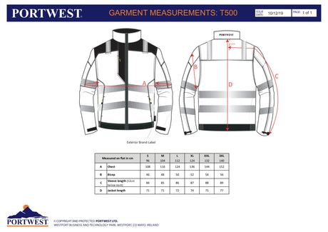 Яке, T500 OBR PW3 HI VIS, от PORTWEST | РАБОТНО ОБЛЕКЛО